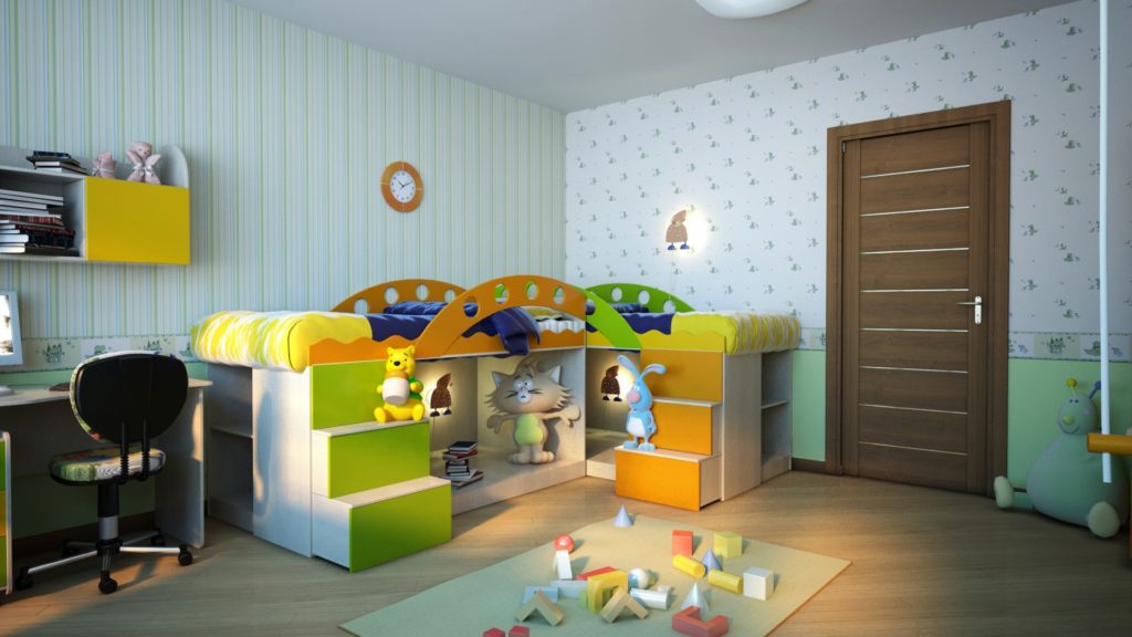 Дизайн детской комнаты для двоих детей - девочки и мальчика