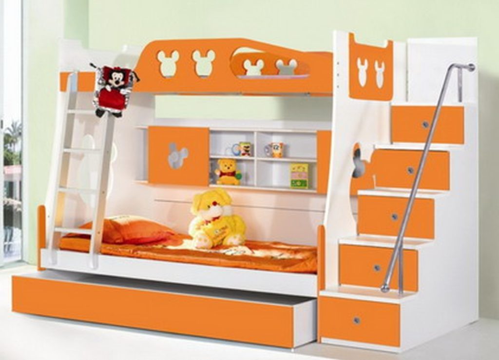 Оранжевая Двухъярусная кровать